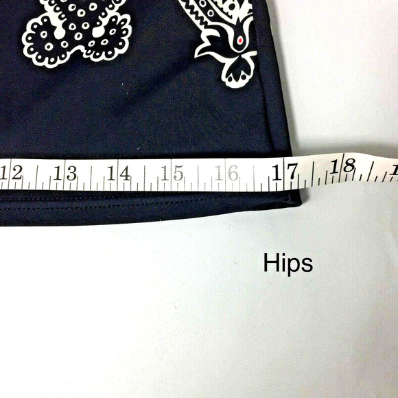 Christina Tankini Top Womens Size 10 Padded Bra Black Red Print Swim Top Modest - Picture 7 of 10